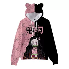 Sudadera Con Capucha Anime Demon Slayer Nezuko Con Orejas