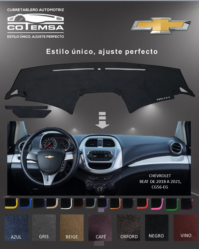 Cubretablero Automotriz Chevrolet Beat 2018 Al 2020 Foto 5