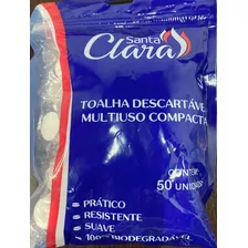 50 Und Toalha Descartável Compacta Desidratada Multiuso 