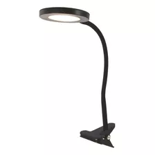 Lampara Escritorio Led Velador 10w Base Pinza 220v Tbcin Color De La Estructura Negro Color De La Pantalla Negro