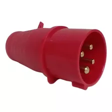 Plug Industrial 3p+t 32a 6h 440v J02pl-024 Vm Jng Cor Vermelho