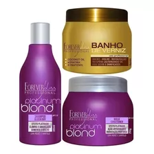 Kit Forever Liss Duo Platinum Blond + Banho De Verniz 250g