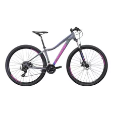 Bicicleta 29 Oggi Float Sport 2024 21v Feminina Mtb Cor Grafite-rosa-azul Tamanho Do Quadro 17