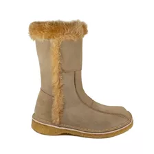 Botas De Gamuza Mujer Forradas En Piel Goma Crepe