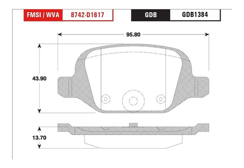 Balatas Trw Fiat 500 2009 - 2011 Trasero Foto 2