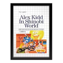 Quadro Capa Alex Kidd Shinobi World Sega Master System A3 