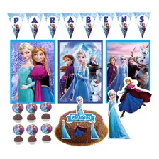 Kit Festa Infantil 30pçs Frozen Só Um Bolinho