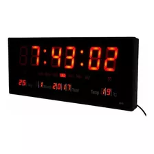 Reloj Digital Pared Led Fecha Temperatura / Electronicaroca