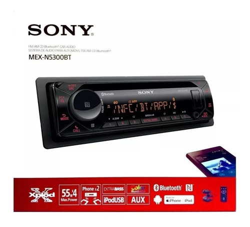 Toca Cd Sony Xplod Mex n5300bt Bluetooth Usb 55w X 4 Color