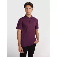 Polo Smooth Cotton Morado De Hombre Calvin Klein