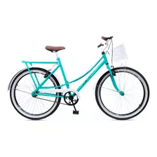 Bicicleta Adulto Feminina Aro 26 Vintage Retro Azul/branco