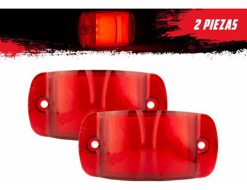 Set 2 Plafones Laterales Plasma Gel Rojo Universal Tunelight Foto 2