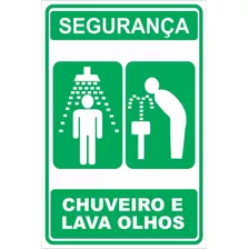 Placa De Sinalização De Chuveiro Lava Olhos