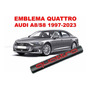 Par De Emblemas Audi Quattro Audi A8/s8 1997-2023 Negro/rojo