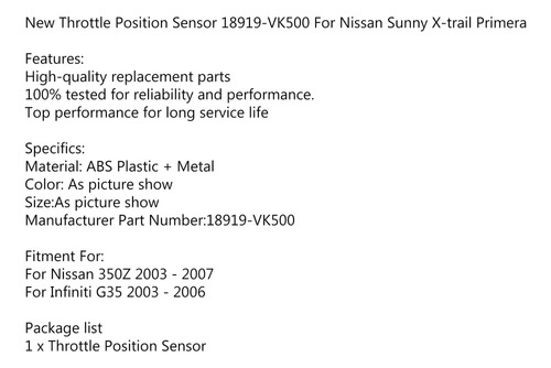 Sensor Posicindel Acelerador Para Nissan 350z Infiniti G35 Foto 10