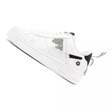 Tênis Lowair Tm Casual Branco E Preto Skate + Frete Grátis