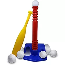 Juego T-ball Con 8 Pelotas Para Niños Pequeños. Béisbol De 