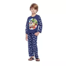 Lote 4 Pijama Infantil Homem Meninos Comprido Super Heróis