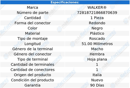 Bulbo Presin De Aceite Xg300 V6 3.0l 2001 Walker Foto 5