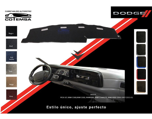 Cubretablero Aut.(color) Dodge Ram Charger 1994-1997 Cd11-eg Foto 2