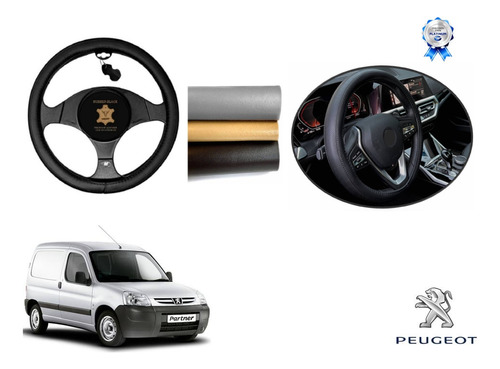 Tapetes 3d Logo Peugeot + Cubre Volante Partner 2002 A 2012 Foto 2