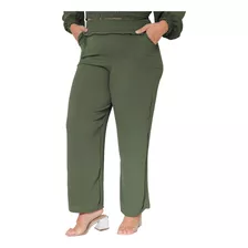 Calça Pantalona Elastex Cintura Alta Plus Size Atacado Insta