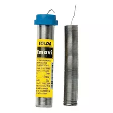 Tubo Estanho Para Solda Azul 63x37 1mm Emavi 25 Gramas 110v/220v