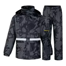 Impermeable Tipo Sudadera Camuflado Con Capota Y Estuche