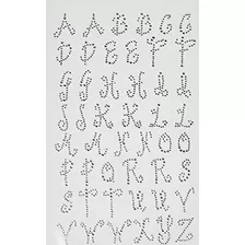 Dritz Iron-on 1 Script Letters - Strass Transparente