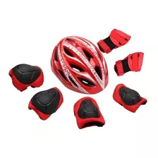 Casco De Niño Gub +set Proteccion Rodillera Codera Muñequera