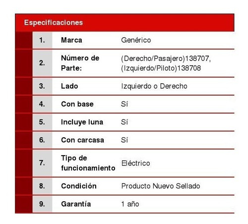 1 Espejo Genrico Fluence 11/15 Foto 3