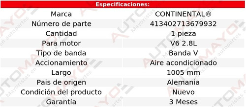 Banda Acc 1005 Mm Aire Acondicionado Citation V6 2.8l 85 Foto 3