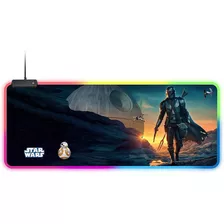 Star Wars Mandalorian Yoda Blue Death Star Rgb Alfombri...