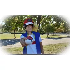 Jaqueta Ash Ketchum Campeão Mundial Pokémon - Oxford C/luvas