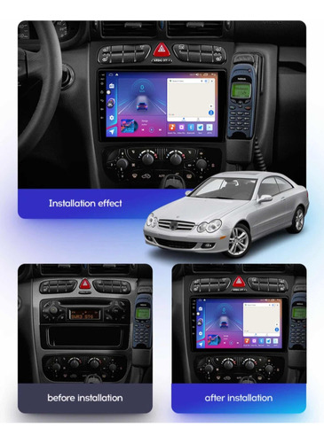 Radio Android Carplay 2+32 Mercedes Benz Clase C 2002-2004 Foto 2
