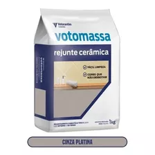 Rejunte Cinza Platina Para Piso Cerâmica 1kg Votomassa Poty