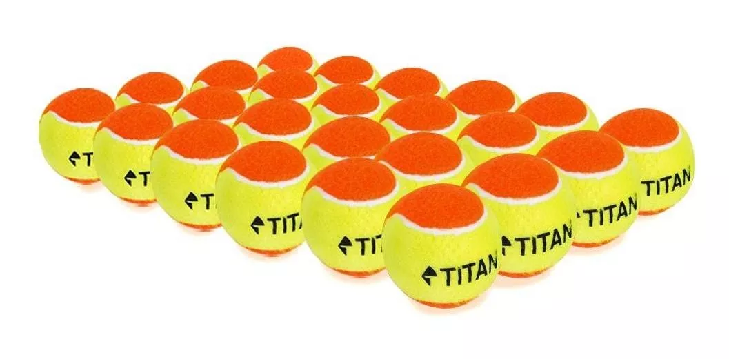 Bola De Beach Tennis Titan Laranja Pack Com 24 Unidades