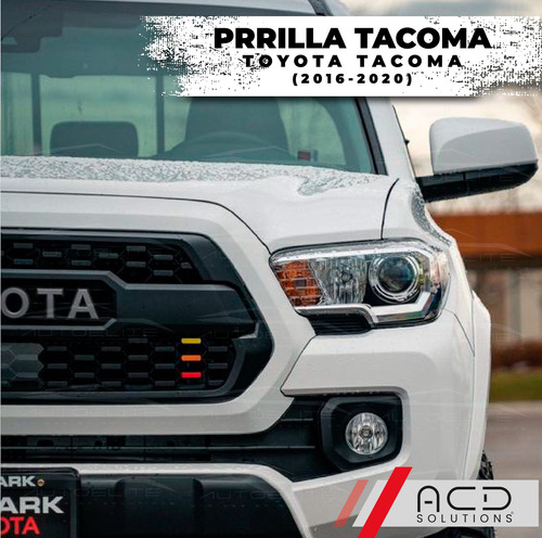 Parrilla Toyota Tacoma 2016 2017 Negra Con Emblema Plateado Foto 3