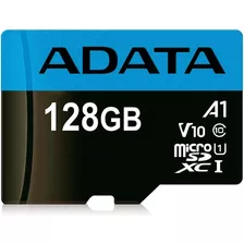 Memoria Micro Sdxc 128gb Adata Clase 10 Video Full Hd V10 Juegos A1