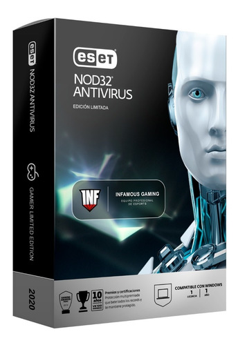 Eset Nod32 Antivirus Gamer Limited Edition Infamous - 1pc