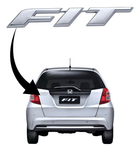 Emblema Letras Honda Fit Y Tapones Vlvula Foto 2