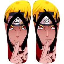 Chinelo Sandalia Personalizada Series Naruto2 Preto