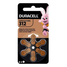 Pilas Para Audífonos Duracell Tamaño 312 Paquete De 6