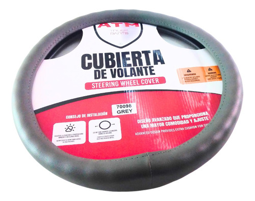 Funda Cubierta Volante Camin 18 Pulgadas Vinil Gris Foto 6