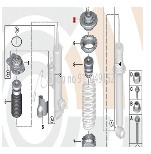 Base Amortiguador Bmw 5 528i 2010-2016 Bmm2001 Foto 6
