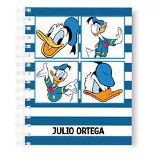 Cuaderno Pato Donald + Nombre Personalizado Gratis