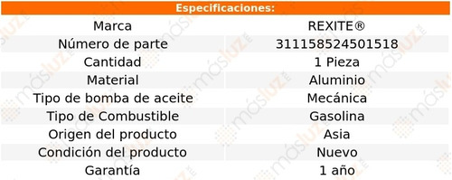 1-bomba Aceite Nissan Bluebird 4 Cil 1.8l 84/85 Rexite Foto 2