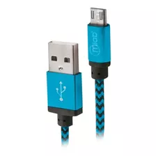 Mlab Cable Micro Usb Blindado Blue Color Azul