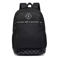 Mochila Faculdade Notebook Resistente Bolsa Escolar Grande Cor Preto Desenho Do Tecido Liso