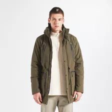 Campera Parka Hombre Impermeable Importada Capucha Y Piel